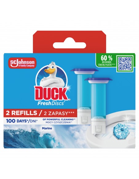Zapas krążków do toalety o zapachu morskim Duck Fresh Discs 2x36 ml 