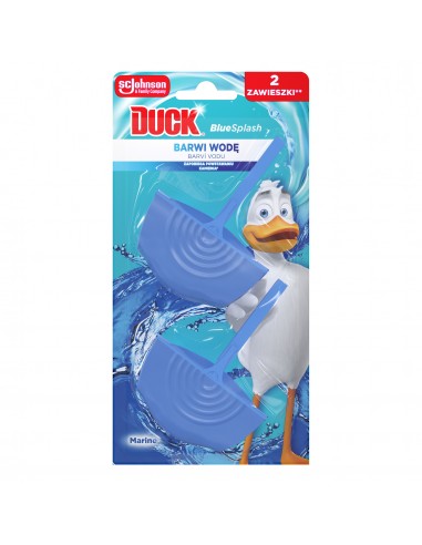 Podwójna zawieszka do toalety barwiąca wodę Duck Aqua Blue 4w1 2x 36 g 