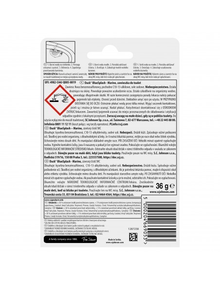 Zawieszka do toalety Duck Aqua Blue 4w1 36g  2