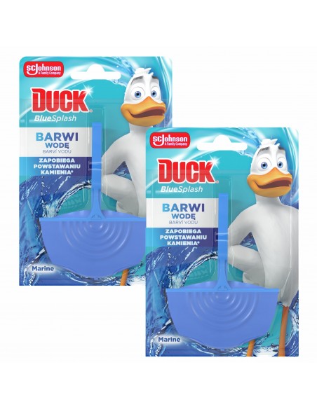 2x Zapachowa zawieszka do WC barwiąca wodę na niebiesko Duck Aqua Blue 2x36 g 5000204669053