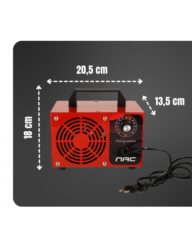 Generator ozonu ozonator oczyszczacz powietrza NAC timer, 4 pyłki ozonujące 60 000 mg/h  3