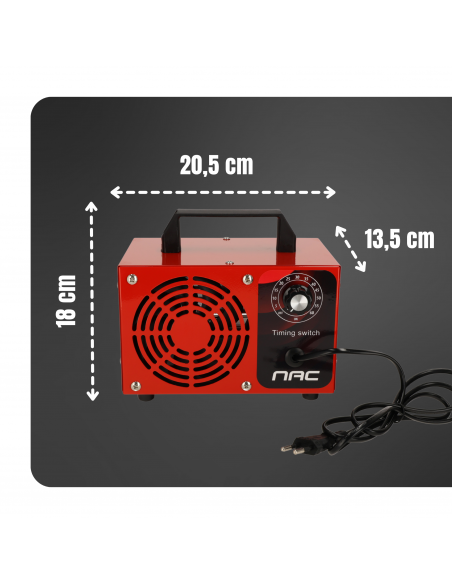 Generator ozonu ozonator oczyszczacz powietrza NAC timer, 4 pyłki ozonujące 60 000 mg/h  3