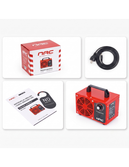 Generator ozonu ozonator oczyszczacz powietrza NAC timer, 4 pyłki ozonujące 60 000 mg/h  11