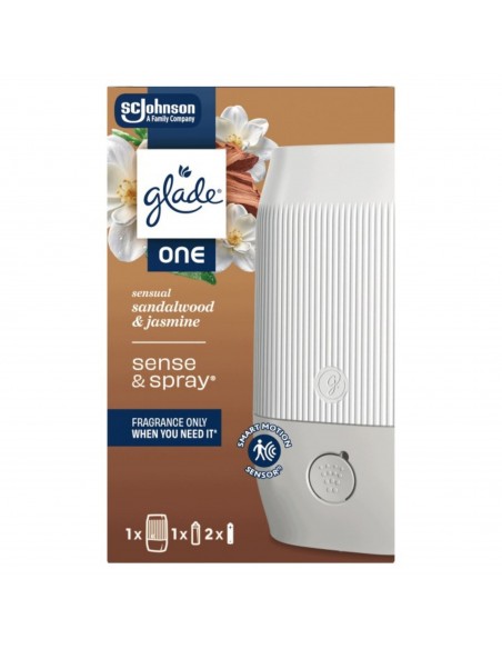Glade® ONE Sense & Spray - Sensual Sandalwood & Jasmine, automatyczny odświeżacz powietrza urządzenie + wkład + baterie  5
