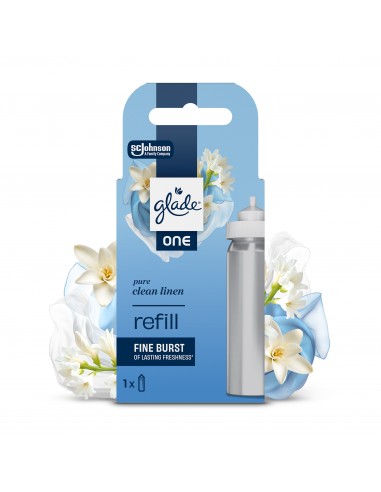 Glade® ONE - Pure Clean Linen, zapas do odświeżaczy powietrza zapach świeżego prania 1x10 ml 
