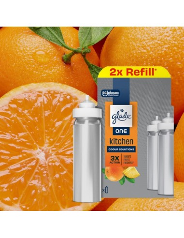 Cytrusowy, owocowy Glade® ONE - Kitchen, zapas do odświeżaczy powietrza 2x10 ml  4