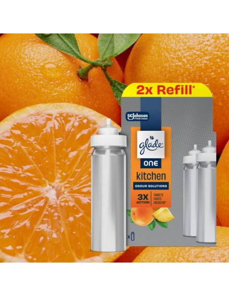 Cytrusowy, owocowy Glade® ONE - Kitchen, zapas do odświeżaczy powietrza 2x10 ml  4