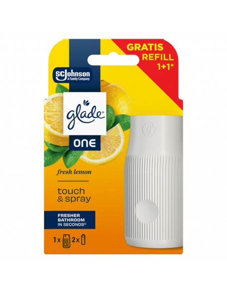 Glade® ONE - Fresh Lemon, cyrtynowy skoncentrowany odświeżacz powietrza touch & spray, urządzenie + 2 zapasy  5