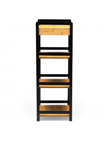 Otwarty regał 4-poziomowy organizer bambusowy do kuchni łazienki salonu sypialni Allivio 36 x 32 x 90 cm  9