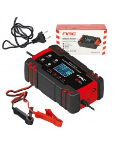 Automatyczny prostownik do akumulatorów inteligentny NAC + ładowarka 12V 24V LCD 