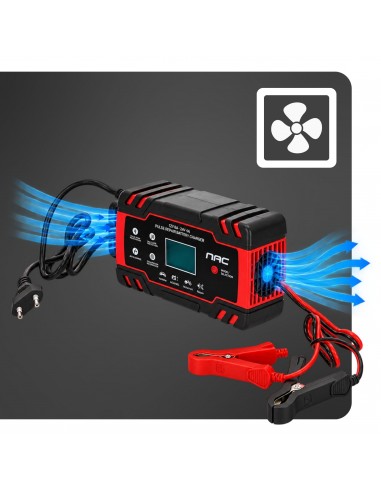 Automatyczny prostownik do akumulatorów inteligentny NAC + ładowarka 12V 24V LCD  6