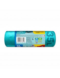 Zapachowe worki na śmieci z taśmą 35 l JAN Niezbędny Magnum Flex Odor Control morska bryza 12 szt.  2