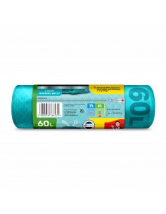 Zapachowe worki na śmieci z taśmą 60 l JAN Niezbędny Magnum Flex Odor Control morska bryza 8 szt.  2