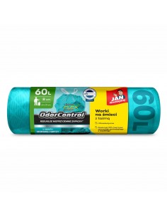 Zapachowe worki na śmieci z taśmą 60 l JAN Niezbędny Magnum Flex Odor Control morska bryza 8 szt. 