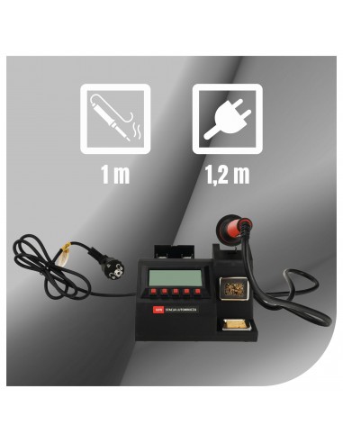Cyfrowa stacja lutownicza grotowa kolbowa NAC 60W 200-400°C + akcesoria  5