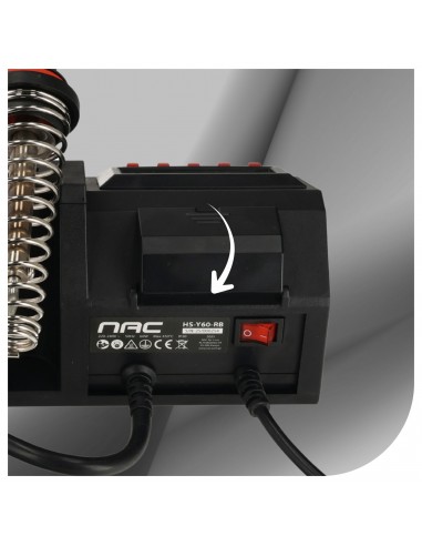 Cyfrowa stacja lutownicza grotowa kolbowa NAC 60W 200-400°C + akcesoria  6
