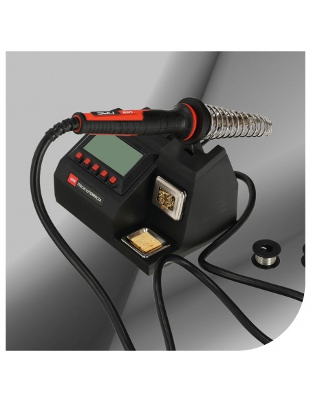 Cyfrowa stacja lutownicza grotowa kolbowa NAC 60W 200-400°C + akcesoria  9