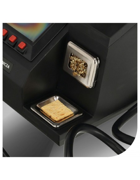 Cyfrowa stacja lutownicza grotowa kolbowa NAC 60W 200-400°C + akcesoria  11