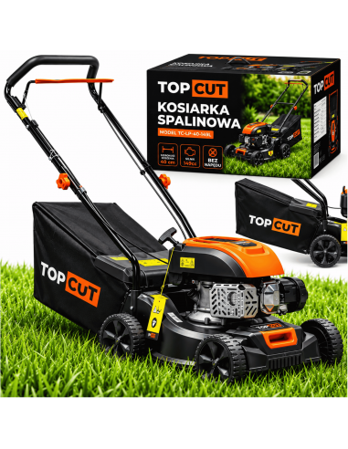 Lekka kosiarka spalinowa bez napędu z koszem 149 cm3 40 cm TOP CUT TC-LS-40-149L  12