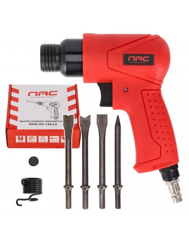 Udarowy młotek pneumatyczny 6,3 Bar 4500 RPM 4 dłuta NAC NAIR-AH-150-LX  2