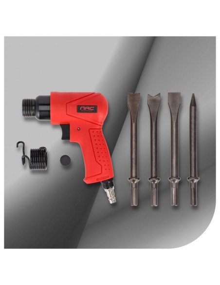 Udarowy młotek pneumatyczny 6,3 Bar 4500 RPM 4 dłuta NAC NAIR-AH-150-LX  7