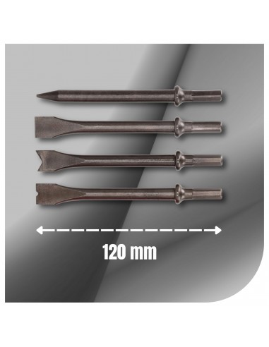 Udarowy młotek pneumatyczny 6,3 Bar 4500 RPM 4 dłuta NAC NAIR-AH-150-LX  8