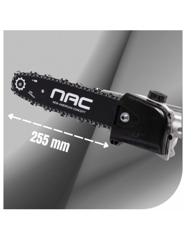 Wielofunkcyjna kosa spalinowa 4w1 42,7 cm³ NAC BP427-10MU-V koszenie żyłką i tarczą + pilarka + nożyce do żywopłotu  5