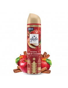 Świąteczny Glade® Twinkling Apple&Cinnamon, odświeżacz powietrza w aerozolu jabłko cynamon 300 ml 