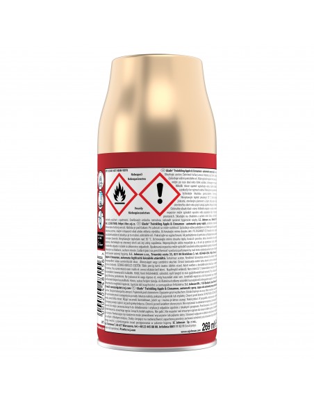 Świąteczny Glade® automatic spray Twinkling Apple &Cinnamon zapas do automatycznego odświeżacza powietrza jabłko cynamom 269 ml  3