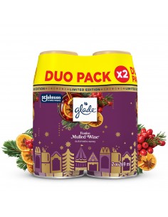 Świąteczny Glade® automatic spray - Mulled Wine, zapas do automatycznego odświeżacza powietrza grzane wino 2x269 ml 