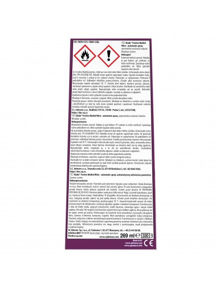 Świąteczny Glade® automatic spray - Mulled Wine, automatyczny odświeżacz powietrza grzane wino urządzenie + wkład 269 ml  3