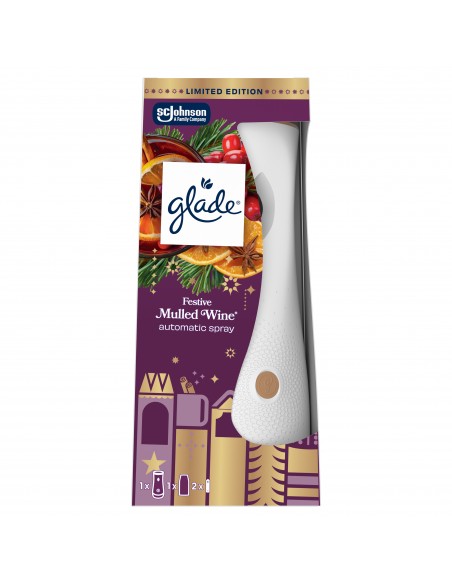 Świąteczny Glade® automatic spray - Mulled Wine, automatyczny odświeżacz powietrza grzane wino urządzenie + wkład 269 ml  2