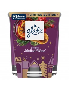 Świąteczny zimowy Glade® Mulled Wine, świeca zapachowa grzane wino  2