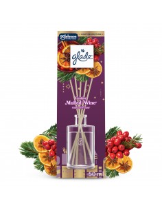 Świąteczny zimowy Glade® Reed Diffuser - Mulled Wine, odświeżacz powietrza pachnące patyczki 50 ml 