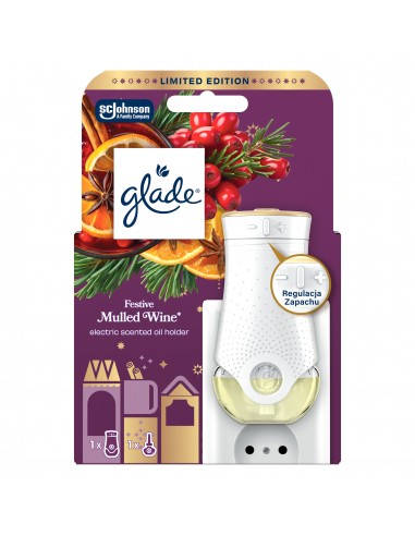 Świąteczny zimowy Glade® electric scented oil Mulled Wine elektryczny odświeżacz powietrza urządzenie + wkład 20 ml  2