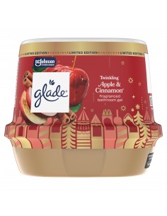 Świąteczny zimowy Glade® Zapachowy żel do łazienki - Twinkling Apple&Cinnamon 180 g  2