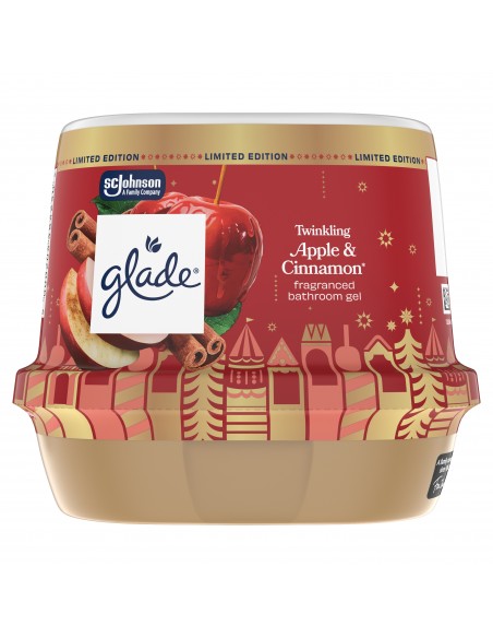 Świąteczny zimowy Glade® Zapachowy żel do łazienki - Twinkling Apple&Cinnamon 180 g  2