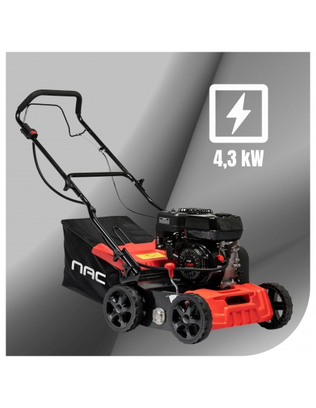 Mocny wertykulator spalinowy do trawy z funkcją aeracji dwa wałki NAC 4,3 kW  4