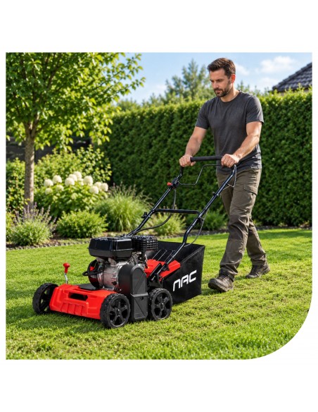 Mocny wertykulator spalinowy do trawy z funkcją aeracji dwa wałki NAC 4,3 kW  14