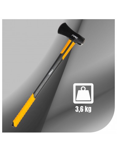 Mocna siekiera-młot rozłupujący z trzonkiem 5G Fiberglass 36″ 3600g NAC HM-360-SS-FG  2