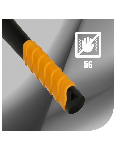 Obustronny masywny młotek kamieniarski z trzonkiem 5G Fiberglass 1500g NAC HM-150-ST-FB  3