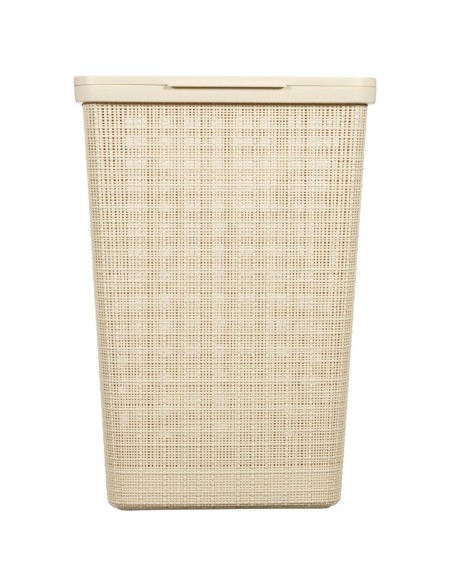 Kremowy kosz na pranie bieliznę 58l Curver Jute 3253928093013 8