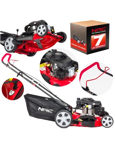 Mocna kosiarka spalinowa bez napędu NAC LP50-173-HS-NG 173 cm³, szer. koszenia 51 cm