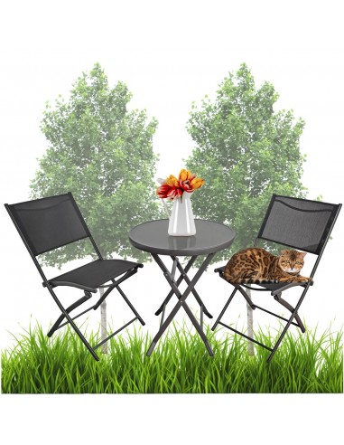 Kompaktowy zestaw balkonowy kawowy CAFFE LATTE MEVEN, 3 elementy