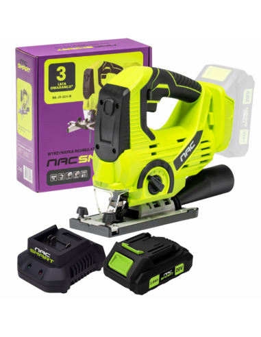 Wyrzynarka akumulatorowa NS-JS-20V-B NAC SMART z akumulatorem 2 Ah i szybką ładowarką