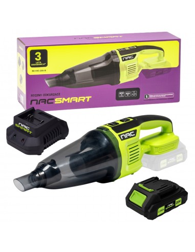 Ręczny odkurzacz NS-HVC-20V-B NAC SMART z akumulatorem 2 Ah i szybką ładowarką